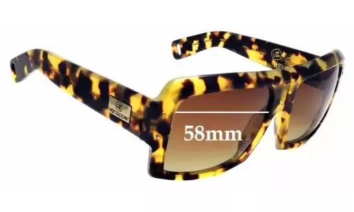 Sunglass Fix Replacement Lenses for Von Zipper Reuben - 58mm Wide 