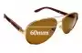 Sunglass Fix Lentes de Repuesto para Marc by Marc Jacobs MMJ 378/S - 60mm Wide 