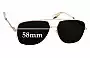Sunglass Fix Lentes de Repuesto para Marc by Marc Jacobs Sun Rx 07 - 58mm Wide 
