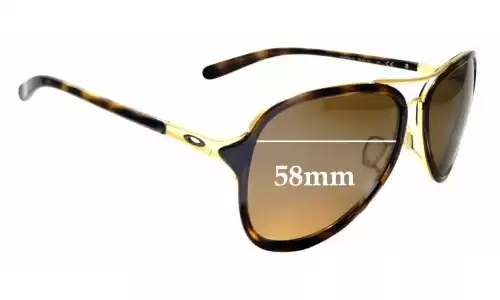 Sunglass Fix Replacement Lenses for Oakley Kickback OO4102 - 58mm Wide 