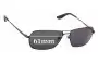 Sunglass Fix Verres de Remplacement pour Police Sunset 2 SPL-116G - 61mm Wide 