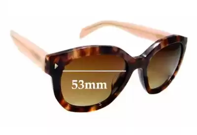 Prada SPR12S-F Replacement Lenses 53mm wide 