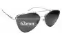 Sunglass Fix Ersatzgläser für Prada SPR51U - 62mm Wide 