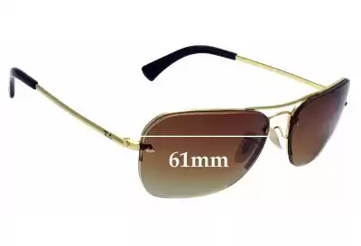 Ray-Ban RB3541 Replacement Lenses 61mm wide 