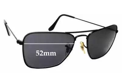 Ray-Ban RB3136 Caravan Square Aviator Replacement Lenses 52mm wide 