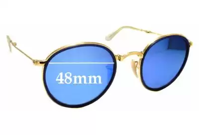 Ray-Ban RB3517 Round Folding Replacement Lenses 48mm wide 