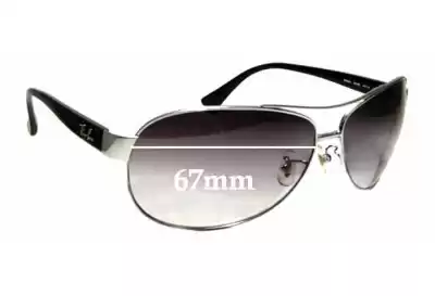 Ray-Ban RB3464 Replacement Lenses 67mm wide 