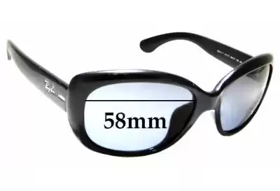 Ray-Ban RB4101F Jackie Ohh (Low Bridge Fit) Replacement Lenses 58mm wide 