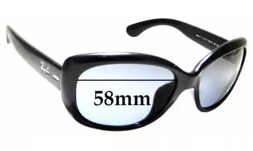 Ray-Ban RB4101F Jackie Ohh (Low Bridge Fit) Replacement Lenses 58mm wide 