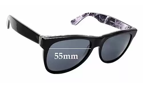 Sunglass Fix Lentes de Repuesto para Retro Super Future Classic Marmo Alpi 807 - 55mm Wide 