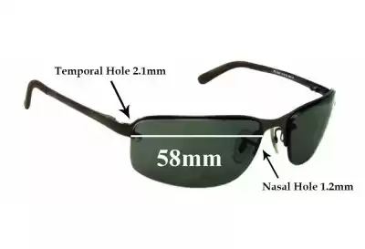 Ray-Ban RB3239 - 1.2mm Nose hole Ersatzgläser 58mm wide 