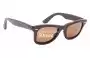 Sunglass Fix Replacement Lenses for Ray-Ban RB2140-Q-M Wayfarer Genuine Leather - 50mm Wide 