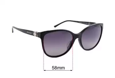 Bvlgari 8132-B-F Replacement Lenses 58mm wide 