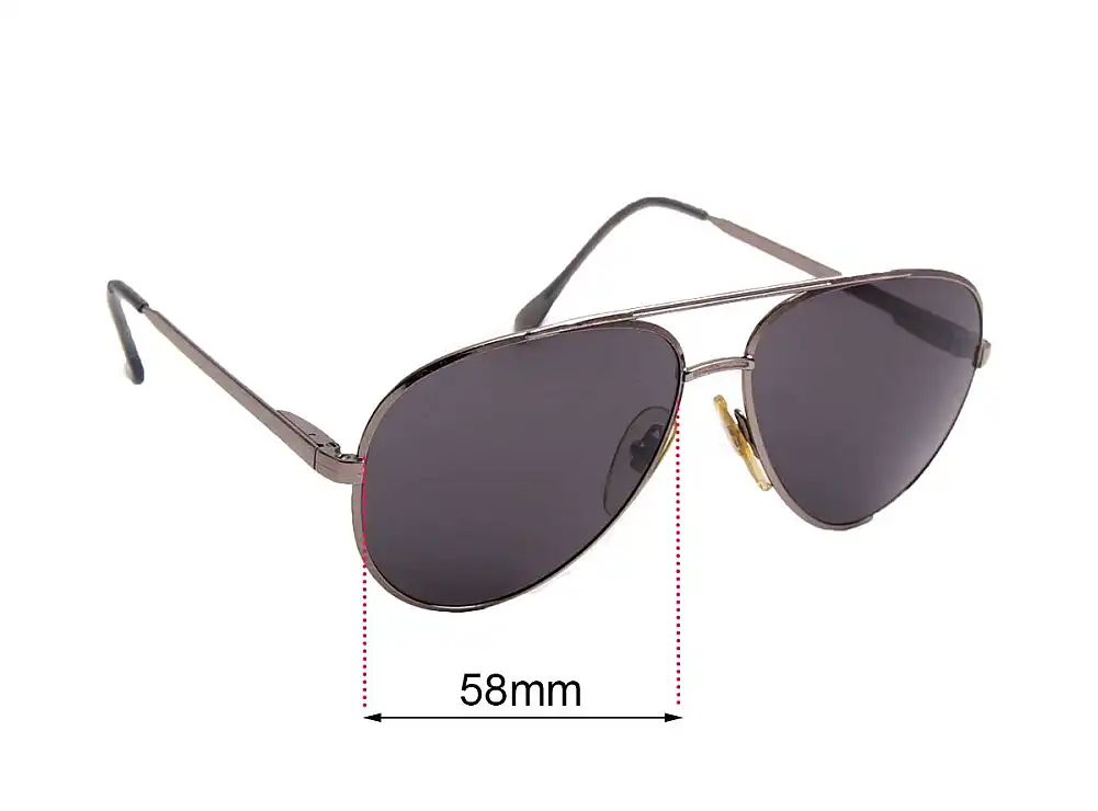 Sunglass Fix Replacement Lenses for Cottet Vintage Aviator 743 - 58mm Wide