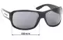 Sunglass Fix Replacement Lenses for Diesel Unknown Model - 66mm Wide 