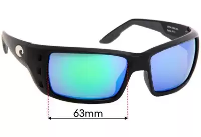 Costa Del Mar Permit Replacement Lenses 63mm wide 