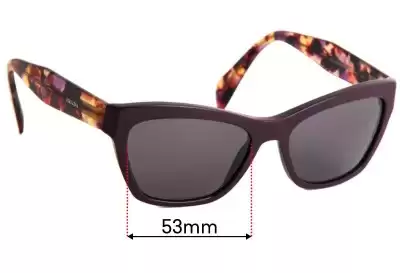 Prada VPR14Q Replacement Lenses 53mm wide 
