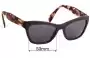 Sunglass Fix Replacement Lenses for Prada VPR14Q - 53mm Wide 