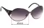 Sunglass Fix Ersatzgläser für Roberto Cavalli Ore 333S - 65mm Wide 