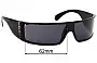 Sunglass Fix Replacement Lenses for Versus MOD-EW1 - 62mm Wide 