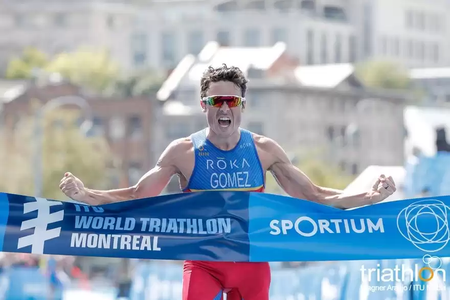 Top Triathlete Wins The Race Javier Gomez Noya Wearing Sunglasses