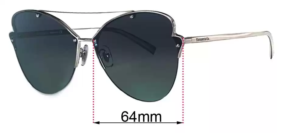 Tiffany Co TF 3063 64mm Replacement Lenses