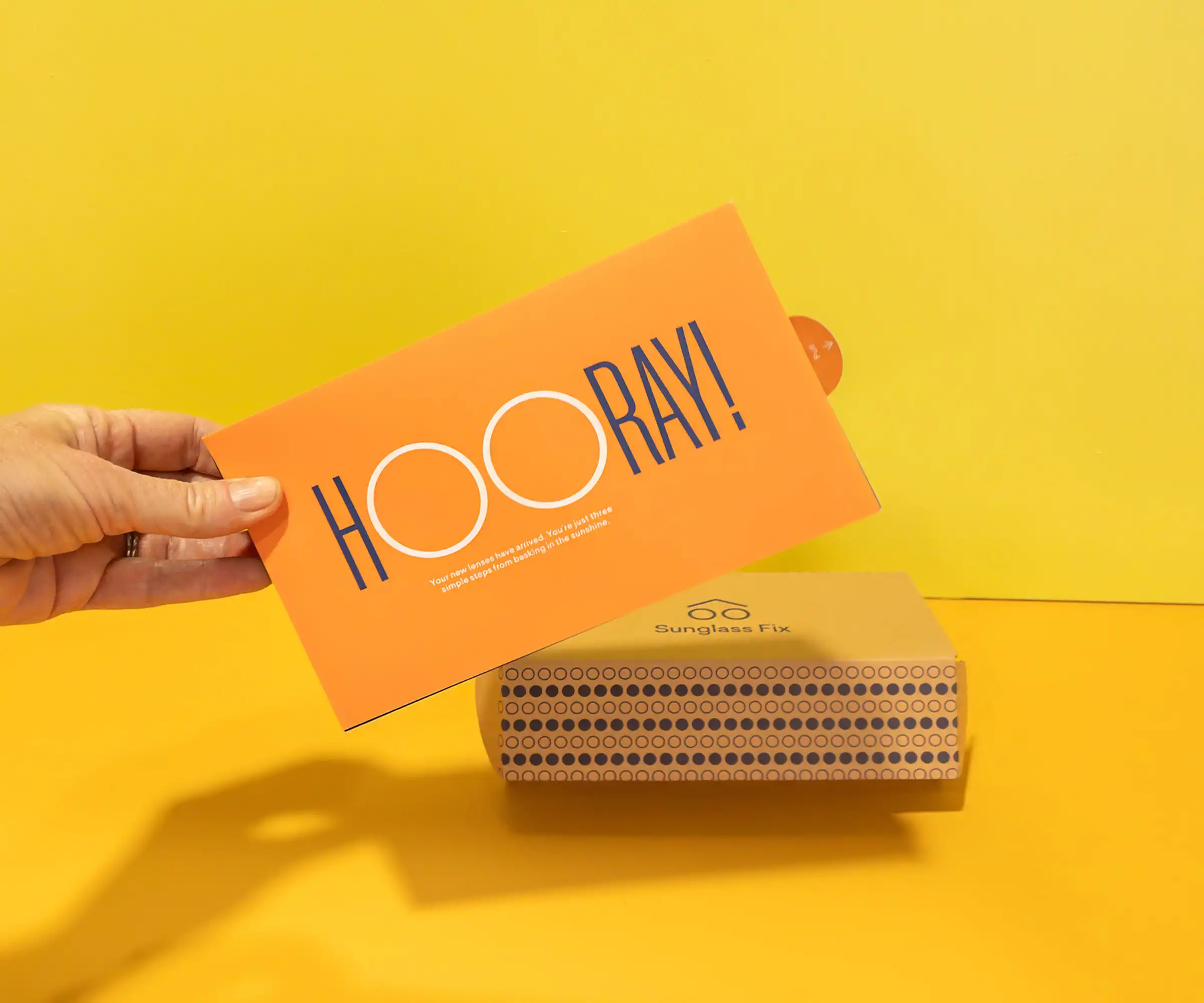 The sunglass fix packaging showing sustainability and safe packaging