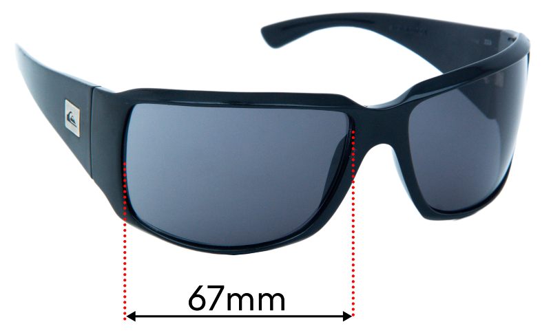 Sunglass Fix Replacement Lenses for Quiksilver The Don - 67mm Wide