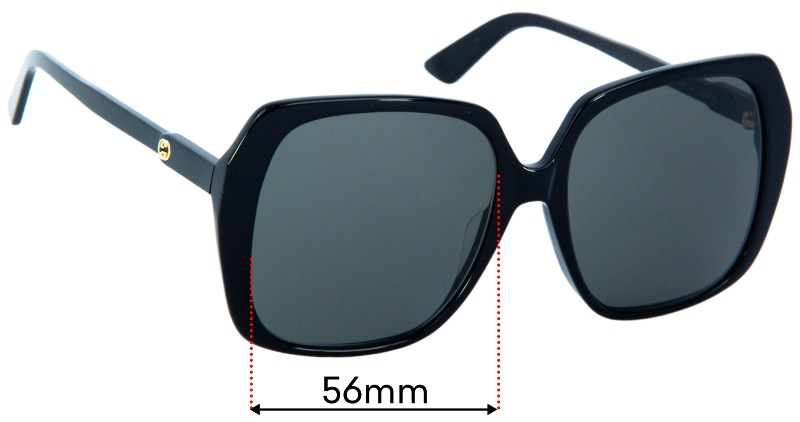 Gucci GG0533SA 001 Sunglasses Black Square Frame, Grey Lenses GUCCI GG0533SA 001 Square Black Shiny Black Grey Women main image 3