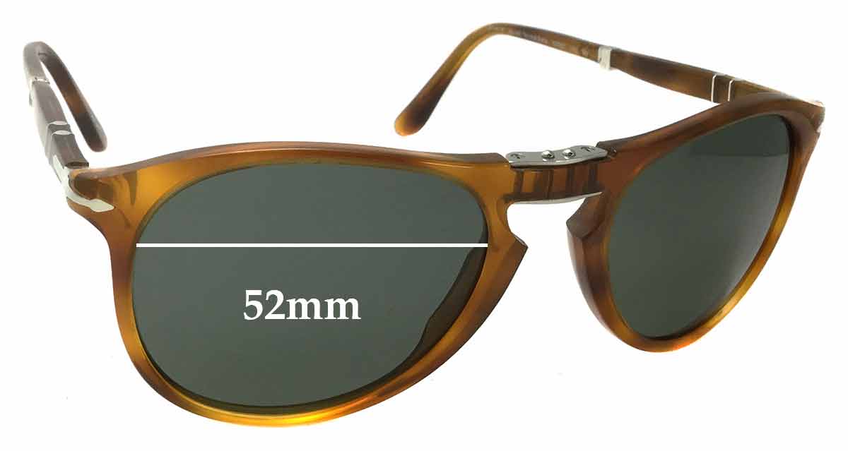 SFX Replacement Sunglass Lenses fits Persol 9649/S 52mm Wide x 46mm Tall 