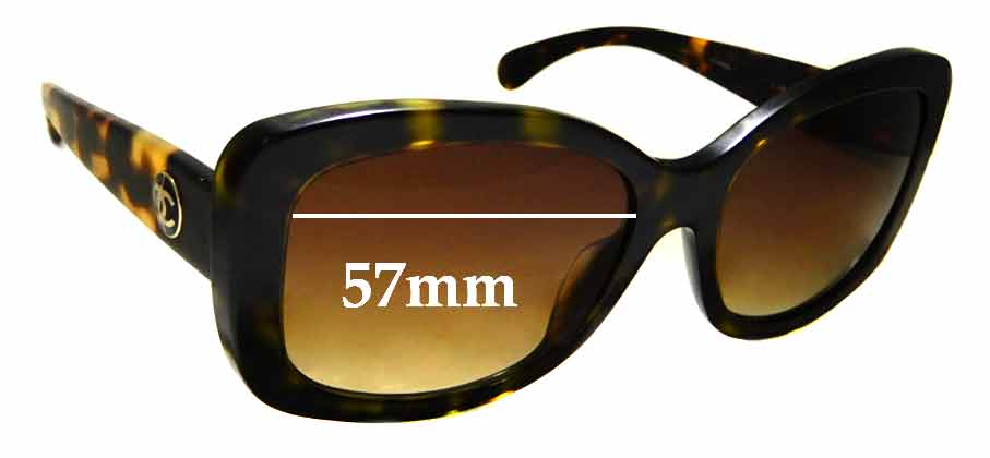 Chanel 5322 57mm Replacement Lenses by Sunglass Fix™