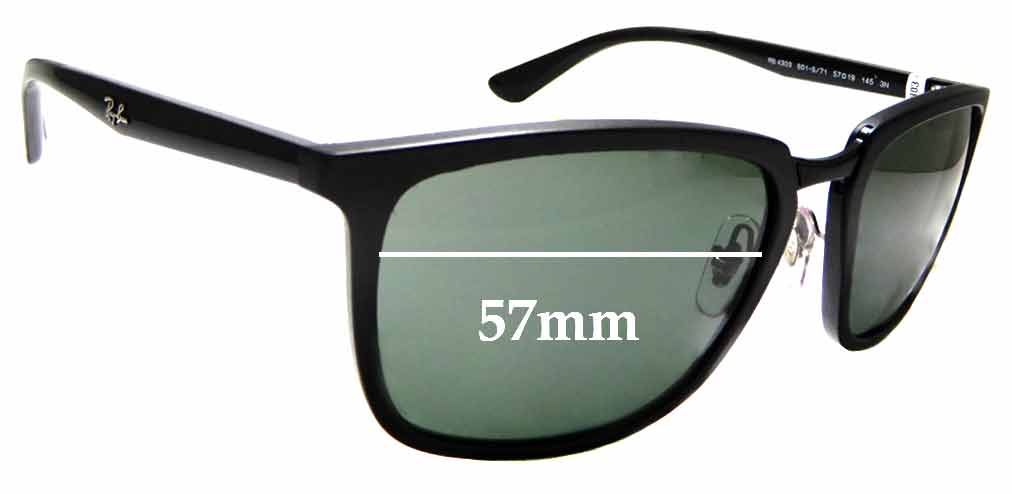 Ray Ban RB4303 57mm Replacement Lenses