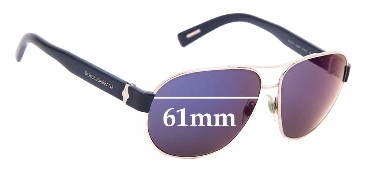 SFx Replacement Sunglass Lenses fits Dolce & Gabbana DG2117 61mm Wide