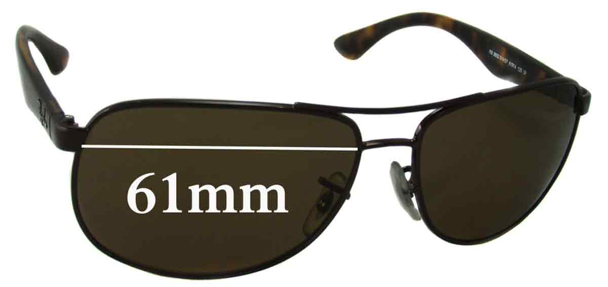 Ray Ban RB3502 Replacement Lenses 61mm 