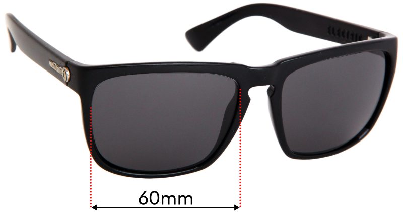 PapaViva Black Polarized Replacement Lenses For-Electric Knoxville Sunglasses