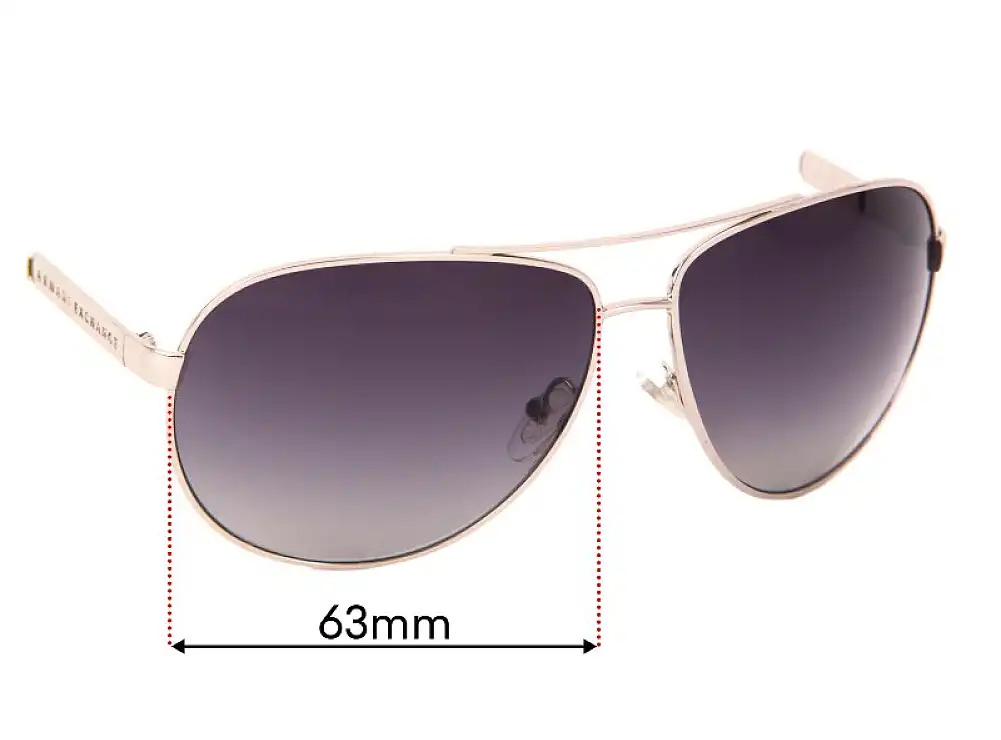 Sunglass Fix Replacement Lenses for Armani Exchange AX 150/S - 63mm Wide Sunglass Fix Replacement Lenses for Armani Exchange AX 150/S - 63mm Wide