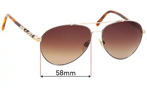Sunglass Fix Replacement Lenses for Burberry B 3089 - 58mm Wide Sunglass Fix Replacement Lenses for Burberry B 3089 - 58mm Wide