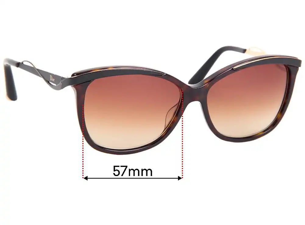 Sunglass Fix Replacement Lenses for Christian Dior Metal Eyes 2 - 57mm Wide Sunglass Fix Replacement Lenses for Christian Dior Metal Eyes 2 - 57mm Wide