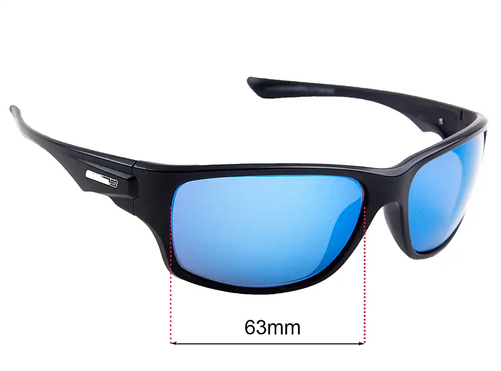 Sunglass Fix Replacement Lenses for Dirty Dog Ice - 63mm Wide Sunglass Fix Replacement Lenses for Dirty Dog Ice - 63mm Wide