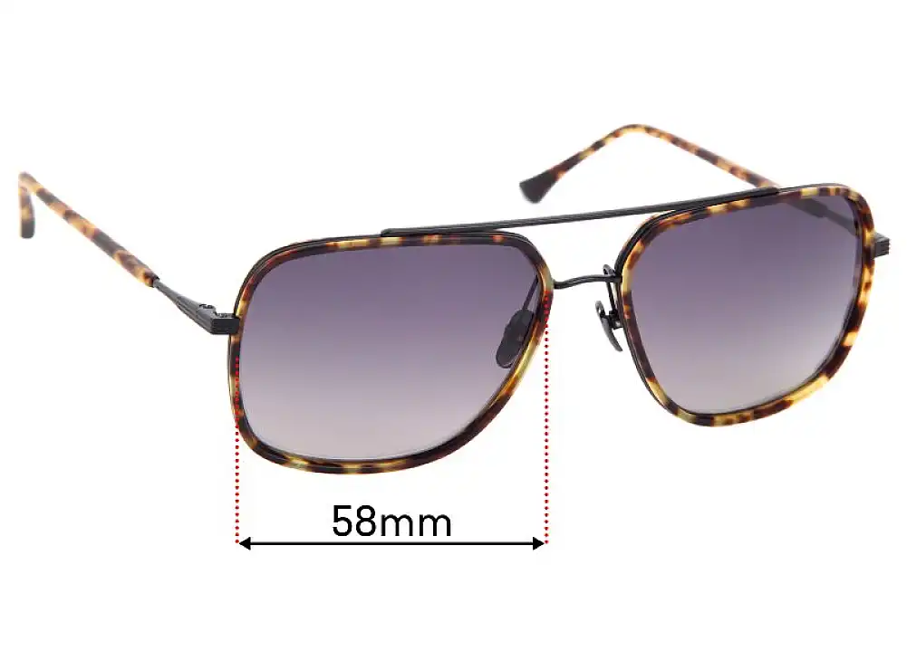 Sunglass Fix Replacement Lenses for Dita Avocet Two 21009-B - 58mm Wide Sunglass Fix Replacement Lenses for Dita Avocet Two 21009-B - 58mm Wide
