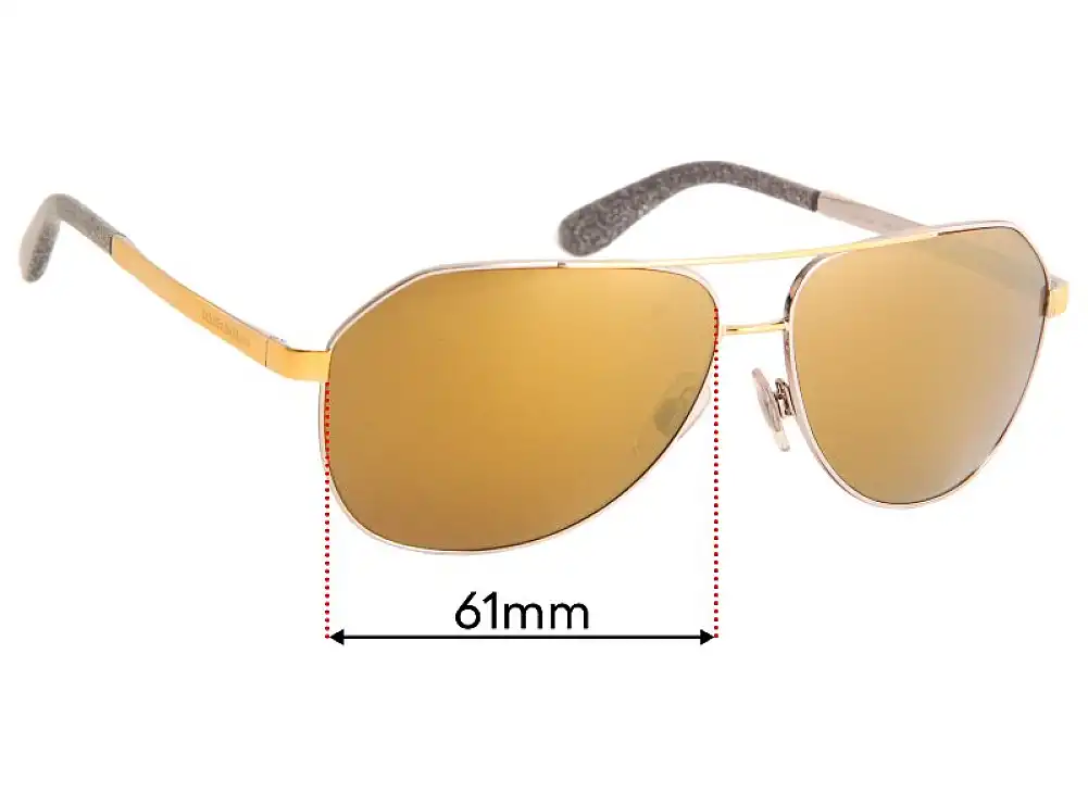 Sunglass Fix Replacement Lenses for Dolce & Gabbana DG2144 - 61mm Wide Sunglass Fix Replacement Lenses for Dolce & Gabbana DG2144 - 61mm Wide