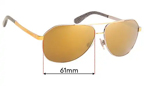 Sunglass Fix Replacement Lenses for Dolce & Gabbana DG2144 - 61mm Wide Dolce & Gabbana DG2144 Replacement Lenses 61mm wide