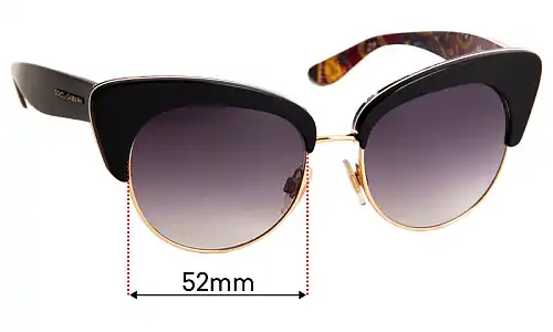 Sunglass Fix Replacement Lenses for Dolce & Gabbana DG4277 - 52mm Wide Sunglass Fix Replacement Lenses for Dolce & Gabbana DG4277 - 52mm Wide