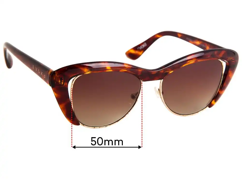 Sunglass Fix Replacement Lenses for Evoke Cat City - 50mm Wide Sunglass Fix Replacement Lenses for Evoke Cat City - 50mm Wide