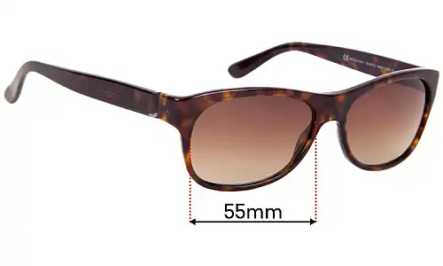 Sunglass Fix Replacement Lenses for Gucci GG1573/S - 55mm Wide Gucci GG1573/S Replacement Lenses 55mm wide