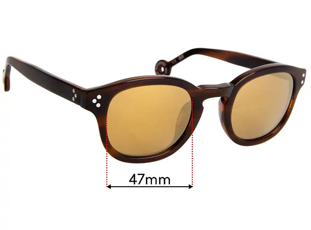 Sunglass Fix Replacement Lenses for Hally and Son Type 11959 HS50003 - 47mm Wide Sunglass Fix Replacement Lenses for Hally and Son Type 11959 HS50003 - 47mm Wide