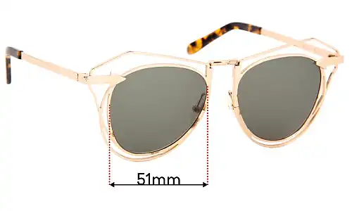 Sunglass Fix Replacement Lenses for Karen Walker Marguerite - 51mm Wide Karen Walker Marguerite Replacement Lenses 51mm wide