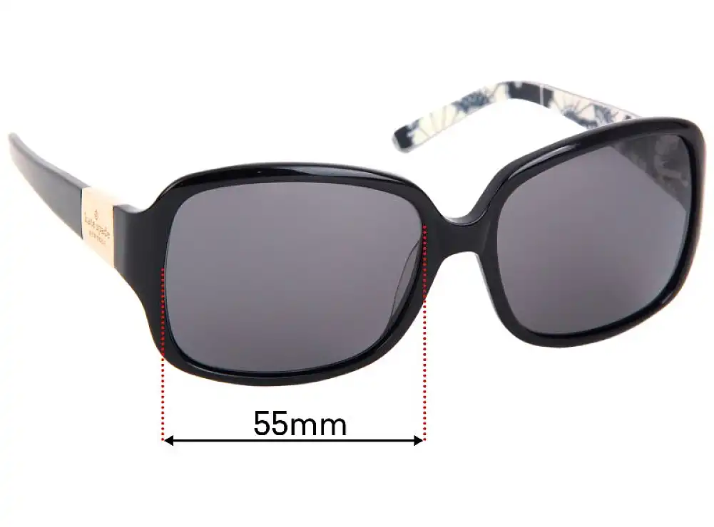 Sunglass Fix Replacement Lenses for Kate Spade Lulu2/P/S - 55mm Wide Sunglass Fix Replacement Lenses for Kate Spade Lulu2/P/S - 55mm Wide