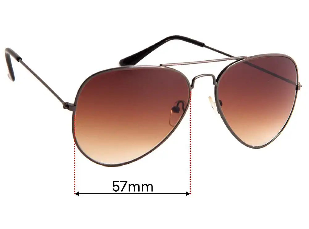 Sunglass Fix Replacement Lenses for Koa Bem A002 P - 57mm Wide Sunglass Fix Replacement Lenses for Koa Bem A002 P - 57mm Wide