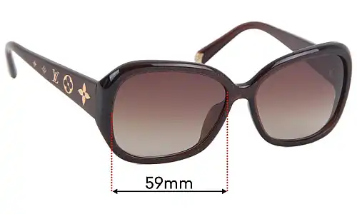 Sunglass Fix Replacement Lenses for Louis Vuitton Z0459E - 59mm Wide Louis Vuitton Z0459E Replacement Lenses 59mm wide